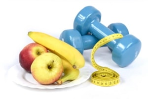 Diet Food and Dumbells